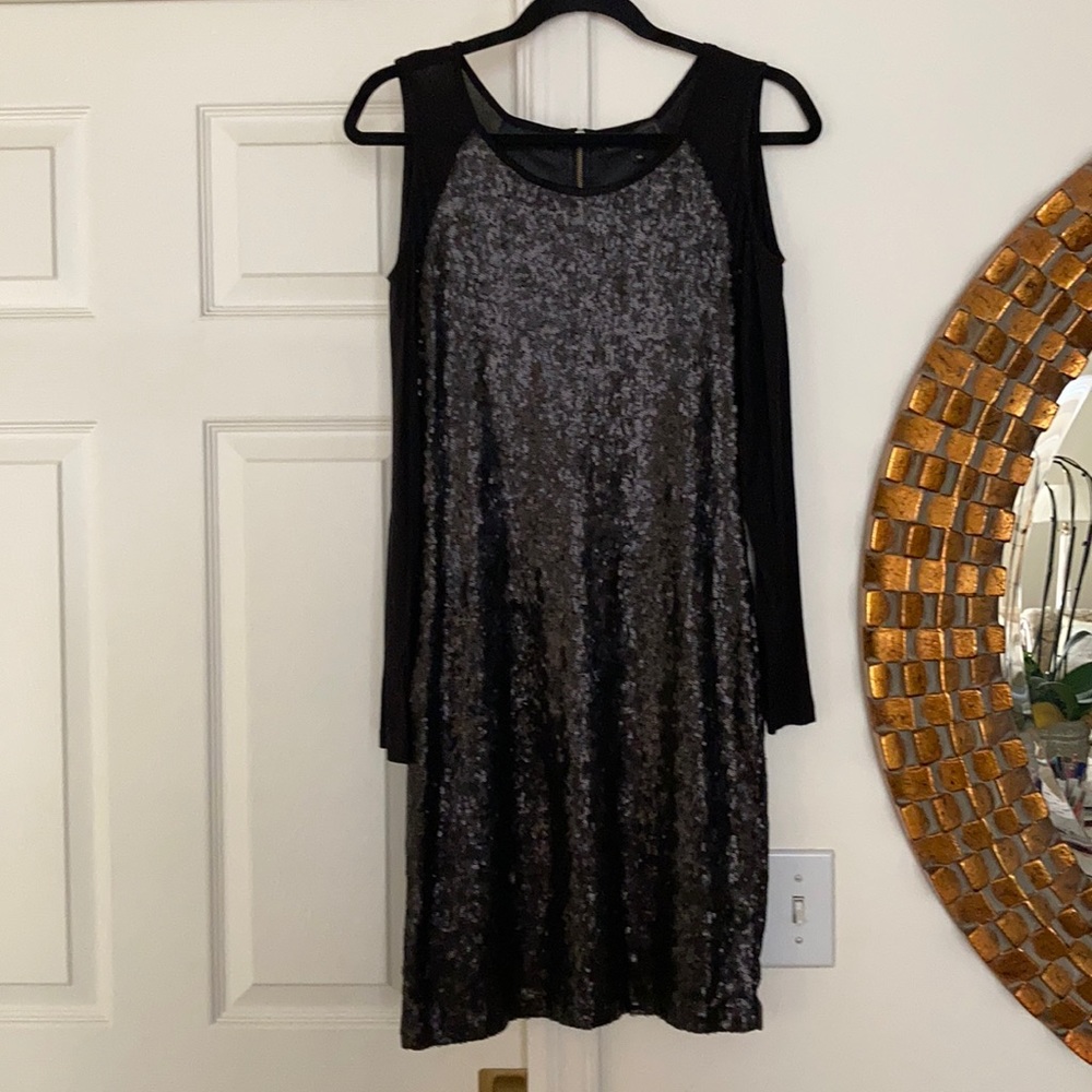 Jessica Simpson Long Sleeve Sequined Dress
